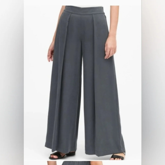 Banana Republic Women's High Rise Wide Leg Pants Tencil Pull On Comfort Large - Picture 1 of 9